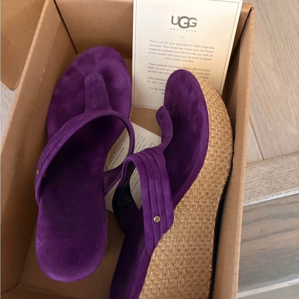 UGG Women's Purple Wedge Sandals